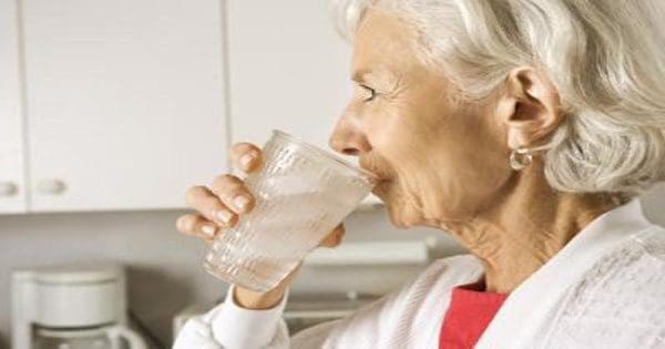 blog picture of elderly lady drinking glass of water