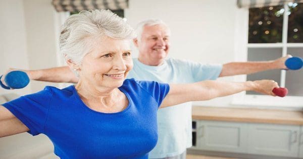 blog picture of elderly couple exercising