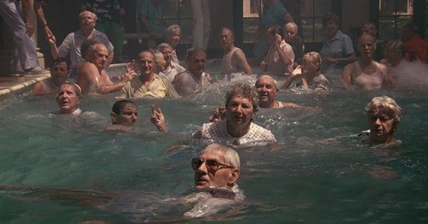 cocoon elderly people in pool