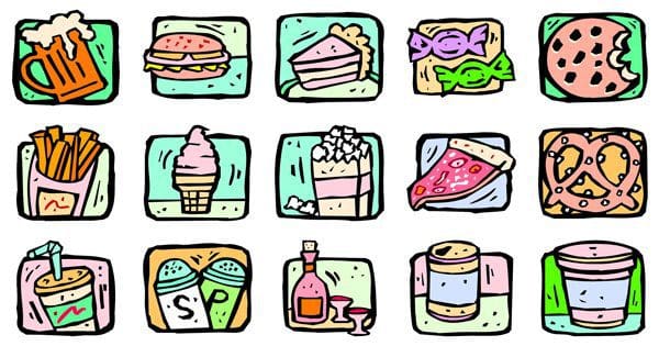 blog illustration of unhealthy foods