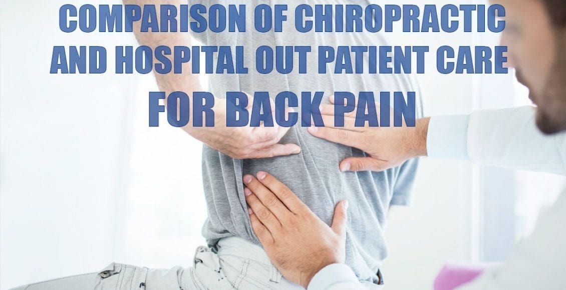 Confronto tra chiropratica e cure ambulatoriali ospedaliere per l'immagine di copertina del dolore alla schiena