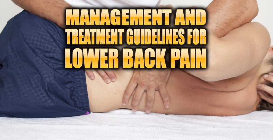 Management and Treatment Guidelines for Low Back Pain | El Paso, TX Chiropractor